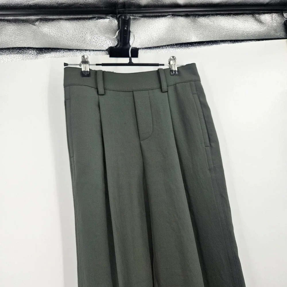 Vince Trousers Dress Pants Gray Pleated Pull-On Straight Leg Career Business XXS - Picture 3 of 10